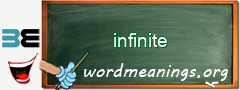 WordMeaning blackboard for infinite